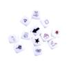 16MM Blank White Dice Set Acrylic Rounded D6 Dice Cubes for Game, Party, Fun, DIY Sticker and Math Teaching, Pack of 50 view 2