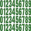 0-9 Numbers Green Vinyl Sticker Decals Set of 40 Choose Size 1" to 12" (V1446GreenClear) (12") view 1
