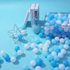 PlayMaty Colorful Ball Pit Balls - 100 Pieces Phthalate Free BPA Free Plastic Ocean Balls Crush Proof Stress Balls for Kids Playhouse (Blue/Light Blue/White) view 4