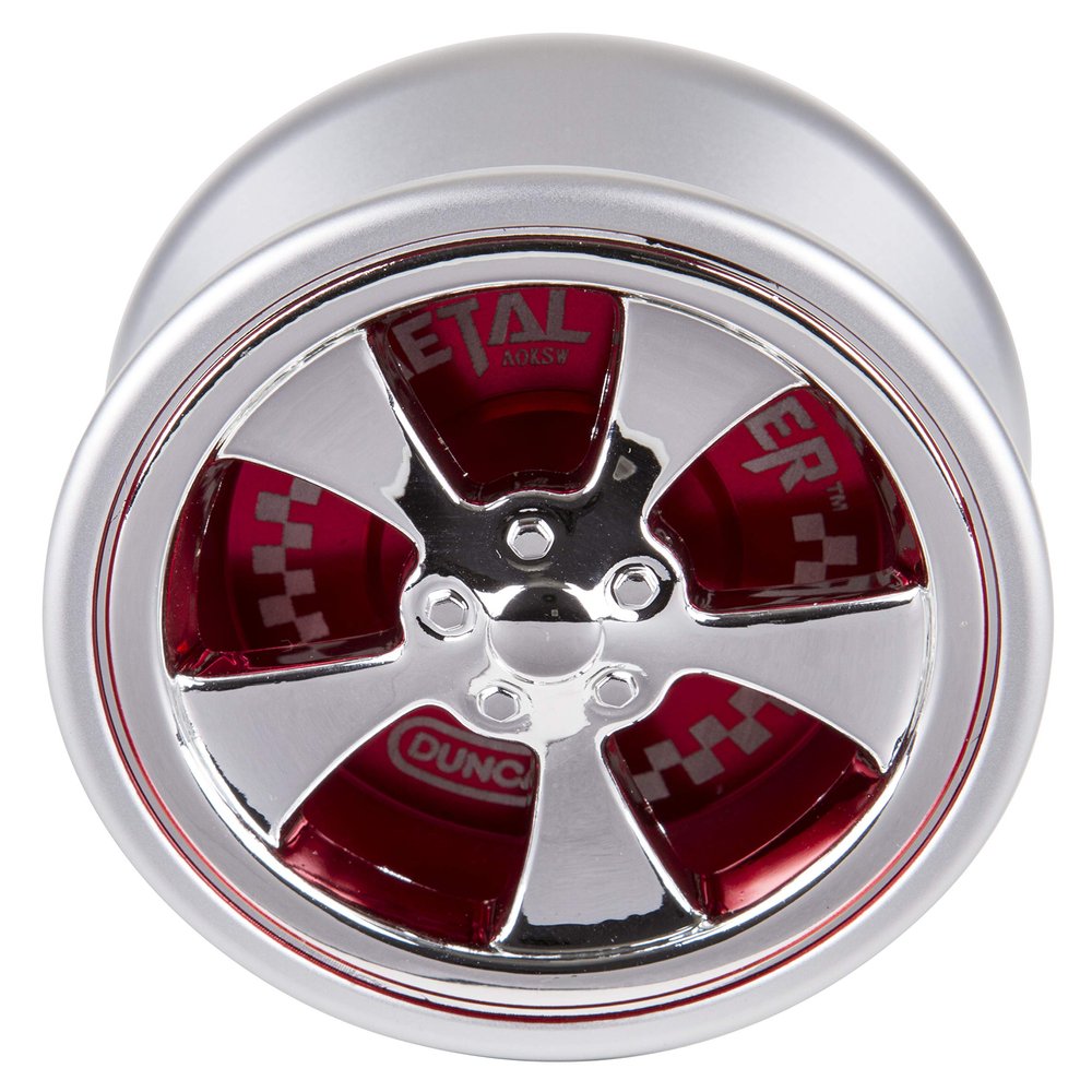 Duncan Toys Metal Racer Yo-Yo, Aluminum Advanced Level Yo-Yo with Racer Caps and SG Sticker Response, Red