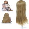 Reborn Wigs Light Brown Wig for Reborn Toddler Dolls Vertical Long Hair Doll Wig Realistic Soft Hair Suit for Head Circumference 48cm 19 inch 24"-28" Toddlers Doll view 1