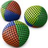 speevers Juggling Balls for Beginners and Professionals Set of 3, 14 Colors Available, 2 Layers of Net and Carry Case, Xballs Juggling Balls (Orange Green Yellow Blue, 4.2 oz) view 1
