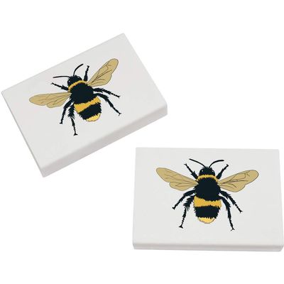 Azeeda 2 x 45mm 'Bee' Erasers/Rubbers (ER00023210)