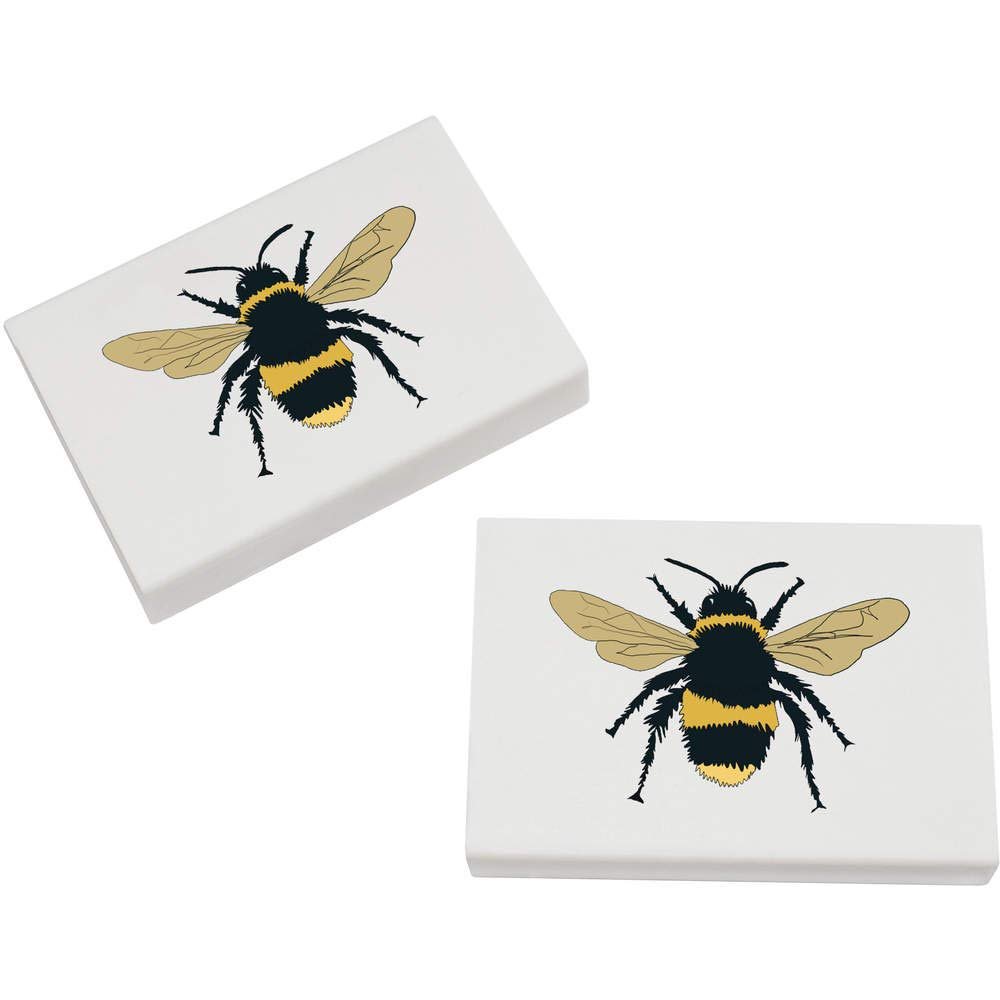 Azeeda 2 x 45mm 'Bee' Erasers/Rubbers (ER00023210)