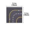 Apostrophe Games Large Building Blocks Road Base Plates Compatible with Large Building Blocks  8Pcs Straight and Curved Road Construction Blocks  7.5 x 7.5 Inch Street Baseplates, STEM Learning view 2