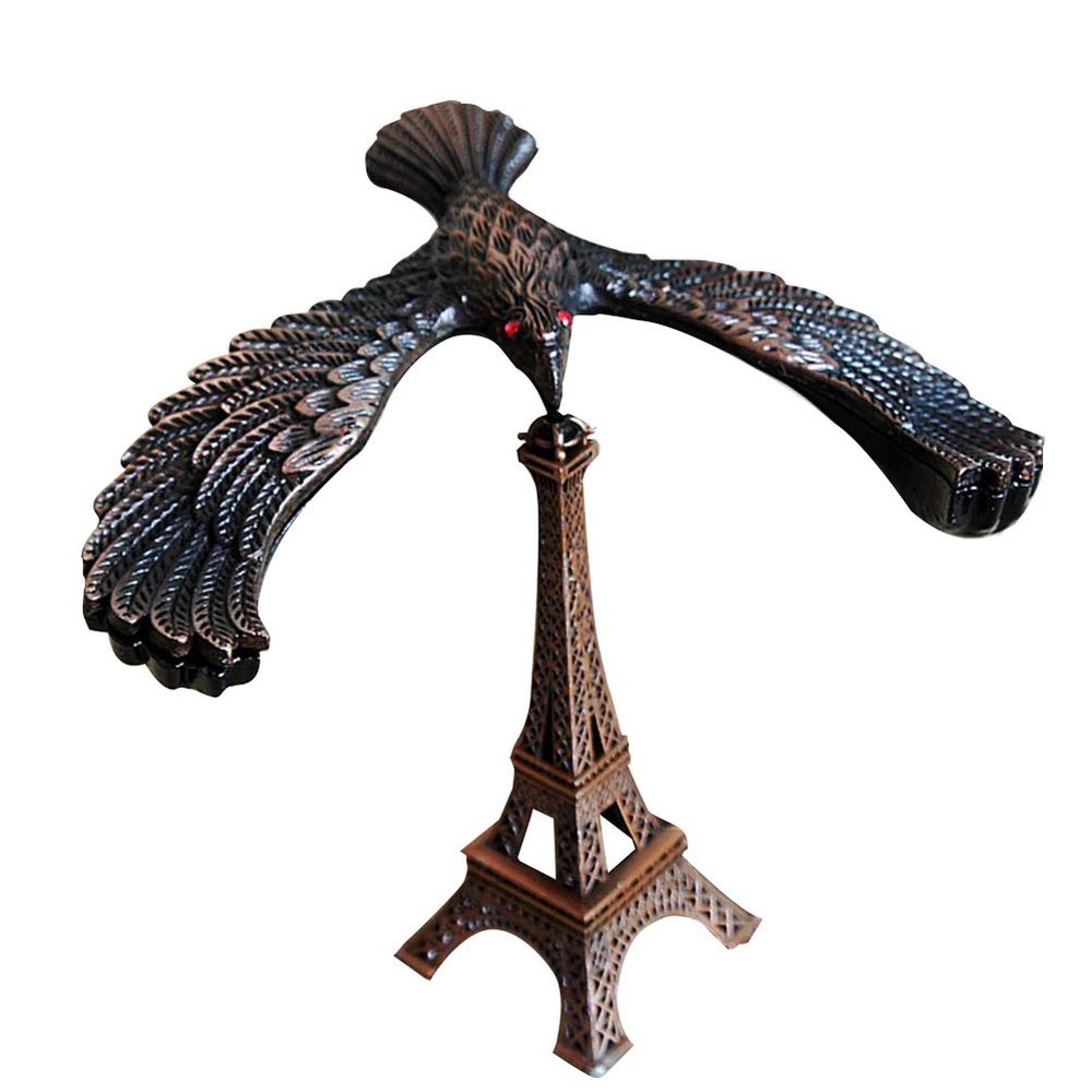 BESPORTBLE Balance Bird Alloy Balance Toy Self Balancing Eagle Eiffel Tower Model DIY Tabletop Decoration for Home Office 12.5x9.5x11cm (Red Wine)