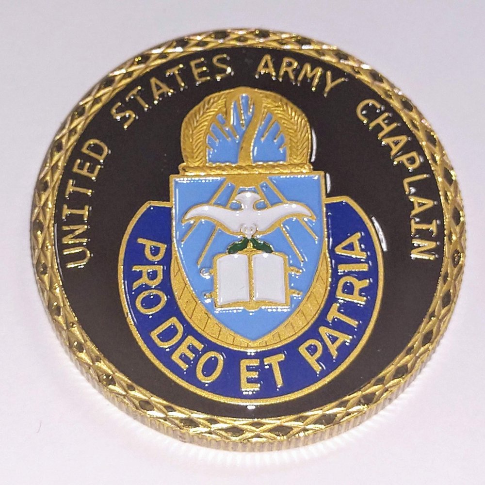 Army Chaplain Military Challenge Art Coin