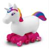 Kid Trax Silly Skaters Unicorn Toddler Foot to Floor Ride On Toy, Kids 1-3 Years Old, Soft and Inflatable, Single Rider, Light Up LED Rollerskates, White (KT1590) view 1