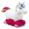 Kid Trax Silly Skaters Unicorn Toddler Foot to Floor Ride On Toy, Kids 1-3 Years Old, Soft and Inflatable, Single Rider, Light Up LED Rollerskates, White (KT1590) view 3