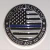 Police Thin Blue Line Engraveable Challenge Art Coin view 1