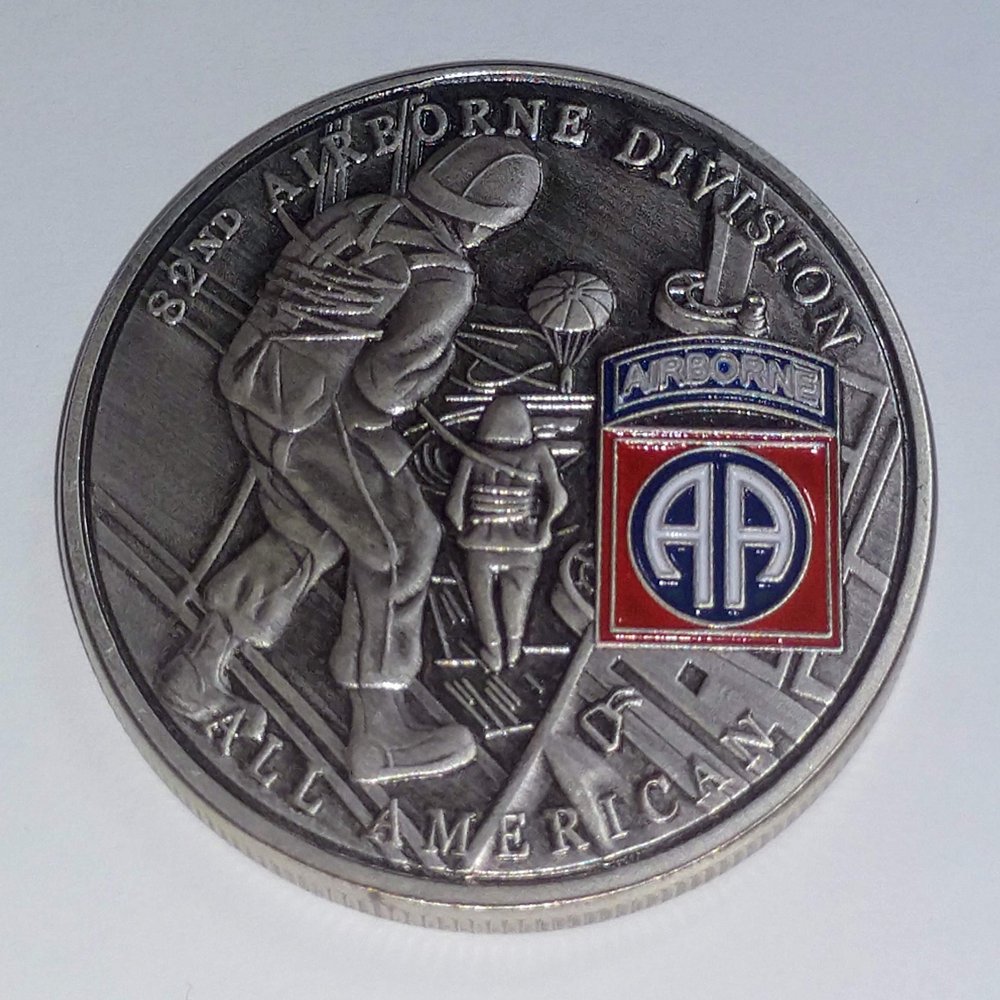 82nd Airborne Division All American Military Challenge Art Coin