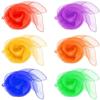 Botreelife 6 Pcs Set Stylish Small Scarves Children Scarves Kindergarten Performance Dance Juggling Movement Shawl Head Wrap Kerchief Props,Set A view 1