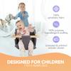 CaTeam - Canvas Baby Swing, Wooden Hanging Swing Seat Chair with Safety Belt, Durable Baby Swing Chair, Outdoor and Indoor Swing for Kids, Mounting Hardware Included, Dark Gray view 2