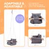 CaTeam - Canvas Baby Swing, Wooden Hanging Swing Seat Chair with Safety Belt, Durable Baby Swing Chair, Outdoor and Indoor Swing for Kids, Mounting Hardware Included, Dark Gray view 4