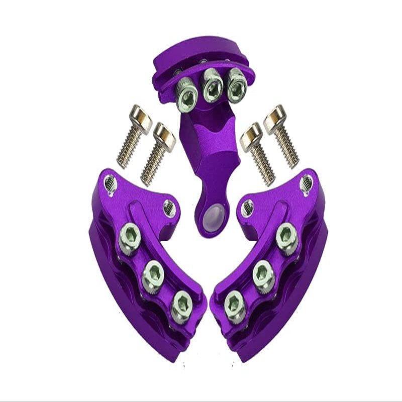 GPM Kyosho Motorcycle NSR500 Upgrade Parts Aluminum Brake Rotor Mount - 3Pcs Set Purple