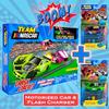 Slot Car Race Track Sets | NASCAR Crash Circuit Short Track | 2 Electric Powered Cars with Flash Chargers | Race Tracks for Kids Ages 4-8 | Car Racing Toy view 2