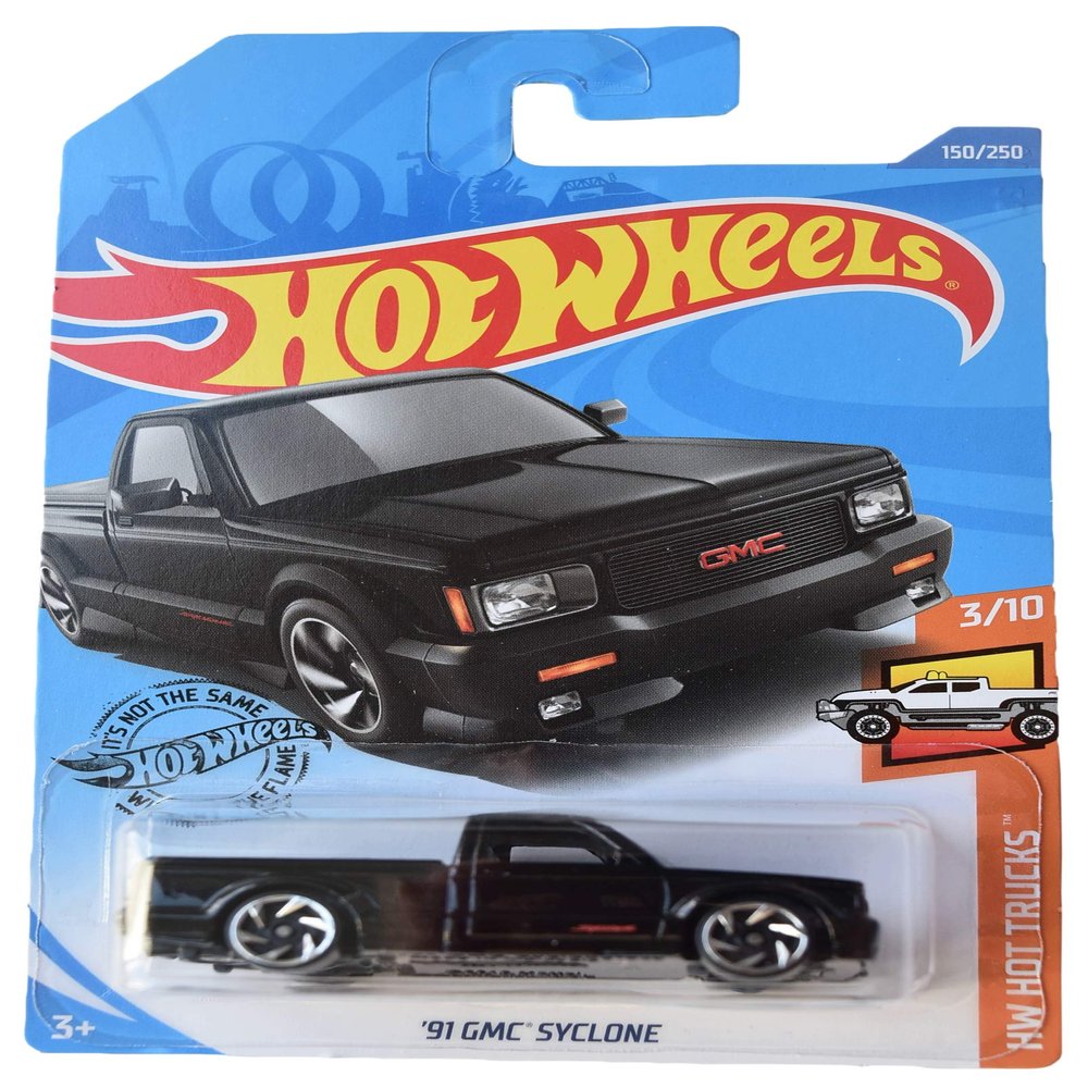 Hot Wheels Hot Trucks 3/10 '91 Syclone 150/250, Black