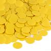 Coopay 1-1/5 inch Plastic Learning Counters Disks Bingo Chip Counting Discs Markers for Math Practice and Poker Chips Game Tokens, 200 Pieces(Yellow) view 2