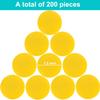 Coopay 1-1/5 inch Plastic Learning Counters Disks Bingo Chip Counting Discs Markers for Math Practice and Poker Chips Game Tokens, 200 Pieces(Yellow) view 3