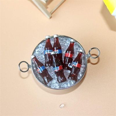 SXFSE Dollhouse Decoration Accessories, 1:12 Dollhouse Miniature Scene Model Iced Drink Set Play Toy (E, 43 mm)