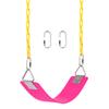 AGPTEK Swing Set, Seat with 66 Inch Anti-Rust Chains Thermoplastic Coated, Support 250lb, Cushion Accessories Replacement with Snap Hooks for Outdoors, Playground, Jungle & Gym - Pink view 1