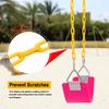 AGPTEK Swing Set, Seat with 66 Inch Anti-Rust Chains Thermoplastic Coated, Support 250lb, Cushion Accessories Replacement with Snap Hooks for Outdoors, Playground, Jungle & Gym - Pink view 4