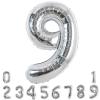 TONIFUL 40 Inch Silver Large Numbers Balloons 0-9, Number 9 Digital 9 Helium Foil Mylar Big Number Balloons for 2026 Graduation New Year Eve Birthday Party Anniversary Supplies Decorations view 1