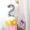 TONIFUL 40 Inch Silver Large Numbers Balloons 0-9, Number 9 Digital 9 Helium Foil Mylar Big Number Balloons for 2026 Graduation New Year Eve Birthday Party Anniversary Supplies Decorations view 4