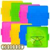 Oopsu 8 Pack Plastic Mathematical Manipulative Material Array Block Geo Board with 80 Latex Bands for Kids(4 Colors) view 1