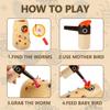 TOP BRIGHT Montessori Toys for 2 Year Old Girl and Boy, Fine Motor Skills Toddler Toys Age 2-4, Woodpecker Worm Toy Magnetic Bird Feeding Game view 3