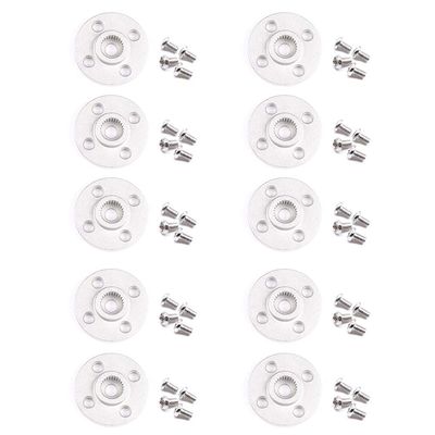 Treedix 10 pcs Servo Arm Horn Metal Aluminum 25T Servo Dics Compatible with Standard Steering Gear Servo Motor MG995 MG996