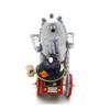Charmgle Retro Spring Wind-Up Tin Toys, Bell Ring Moving Robot Theme Clockwork Toy Party Favor Vintage Toy Adult Collection Gifts MS013 view 4