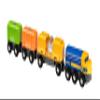 BRIO 33982 Three-Wagon Cargo Train - Kid-Friendly Wooden Toy Train | Engaging Play Experience | Compatible with All Railway Tracks | Ideal for Kids Age 3 & Up | FSC-Certified Materials view 1
