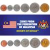 Set of 6 Coins from Malaysia. 1, 5, 10, 20, 50 SEN, 1 RINGGIT. 1989-2011 view 1