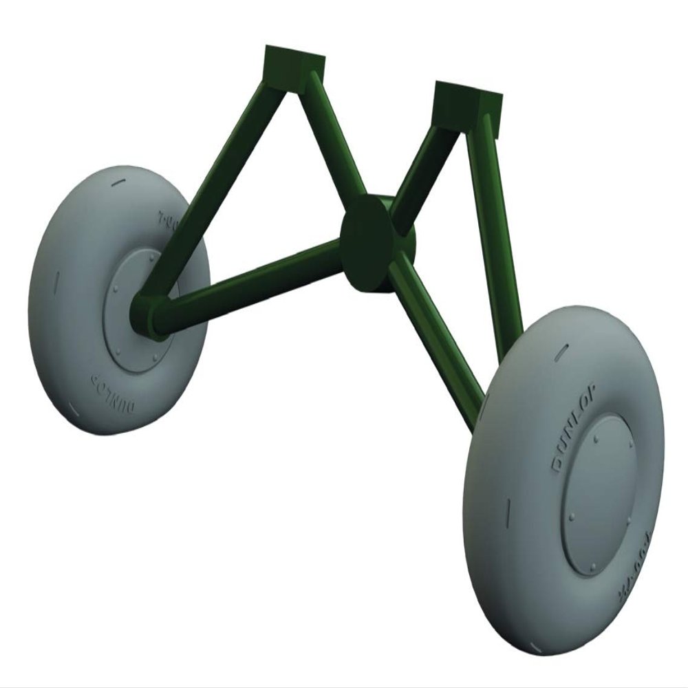 Eduard EDB648556 Brassin 1:48-Tiger Moth Wheels (Airfix)