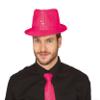 FIESTAS GUIRCA Neon Pink Sequins Gangster Hat view 1