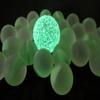 Big Game Toys~25 Glass Marbles Alien Balls Green/Yellow Speckled Classic Style Game Pack (24 Player, 1 Glow in The Dark Shooter) Decor/Vase Filler/Aquarium Shooter Patch MIB view 2