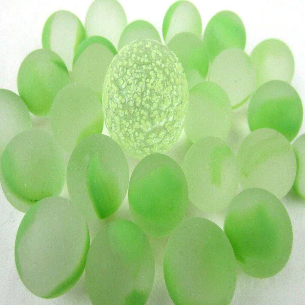 Big Game Toys~25 Glass Marbles Moon Glow Green/Yellow Speckled Classic Style Game Pack (24 Player, 1 Glow in The Dark Shooter) Decor/Vase Filler/Aquarium Shooter Patch MIB