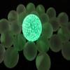 Big Game Toys~25 Glass Marbles Moon Glow Green/Yellow Speckled Classic Style Game Pack (24 Player, 1 Glow in The Dark Shooter) Decor/Vase Filler/Aquarium Shooter Patch MIB view 2