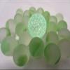 Big Game Toys~25 Glass Marbles Moon Glow Green/Yellow Speckled Classic Style Game Pack (24 Player, 1 Glow in The Dark Shooter) Decor/Vase Filler/Aquarium Shooter Patch MIB view 3