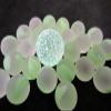Big Game Toys~25 Glass Marbles Moon Glow Green/Yellow Speckled Classic Style Game Pack (24 Player, 1 Glow in The Dark Shooter) Decor/Vase Filler/Aquarium Shooter Patch MIB view 4