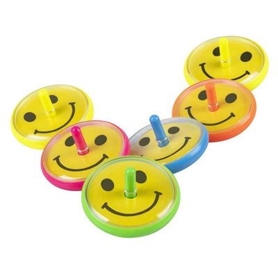 Boland 10201687 Spinning top with a Smiling face, Multi-Coloured
