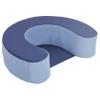 Factory Direct Partners 10423-NVPB SoftScape Sit and Support Ring for Babies and Infants, Cushioned Foam Floor Seat with Non-Slip Bottom for Nursey, Playroom, Daycare - Navy/Powder Blue view 1