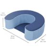 Factory Direct Partners 10423-NVPB SoftScape Sit and Support Ring for Babies and Infants, Cushioned Foam Floor Seat with Non-Slip Bottom for Nursey, Playroom, Daycare - Navy/Powder Blue view 2