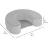 Factory Direct Partners 10423-NVPB SoftScape Sit and Support Ring for Babies and Infants, Cushioned Foam Floor Seat with Non-Slip Bottom for Nursey, Playroom, Daycare - Navy/Powder Blue view 3