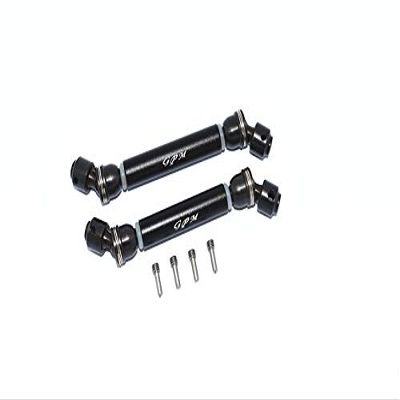 Axial SCX10 III AXI03007 Upgrade Parts Steel+Aluminum Front + Rear CVD Drive Shaft - 2Pc Set Black