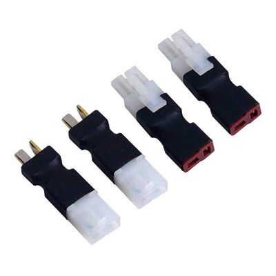 2Pairs T Plug to Big Tamiya Connector Female Male Adapter Wireless Connectors for RC FPV Drone Car Truck Lipo NiMH Battery Charger ESC