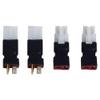 2Pairs T Plug to Big Tamiya Connector Female Male Adapter Wireless Connectors for RC FPV Drone Car Truck Lipo NiMH Battery Charger ESC view 2