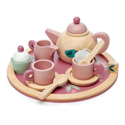 Tender Leaf Toys - Birdie Tea Set - Realistic Teapot, Cups and Treats for Pretend Afternoon Tea Party - Social, Creative, and Imaginative Development - Learning Role Play - Age 3+