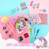 YOYTOO Unicorn Gifts for Girls 5 6 7 8 9 10-12 Years Old, Kids Unicorn Stationery Set with Secret Diary, Stamps, Pens, Journal Notebook Birthday Gifts for Little Girls view 4